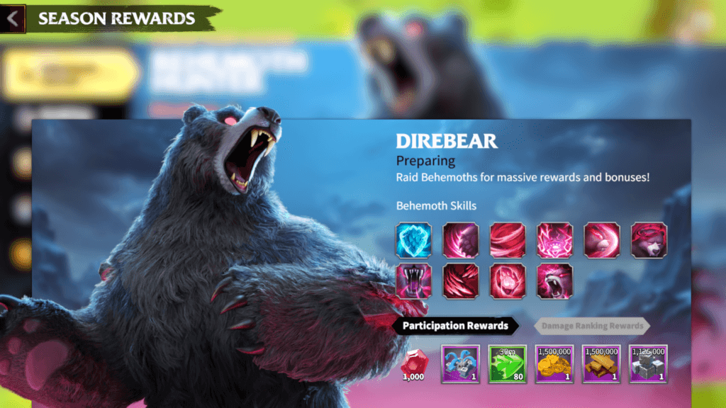 Direebear Call of Dragons