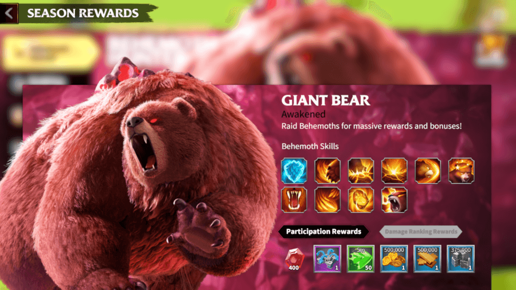 Giant Bear Call of Dragons 1