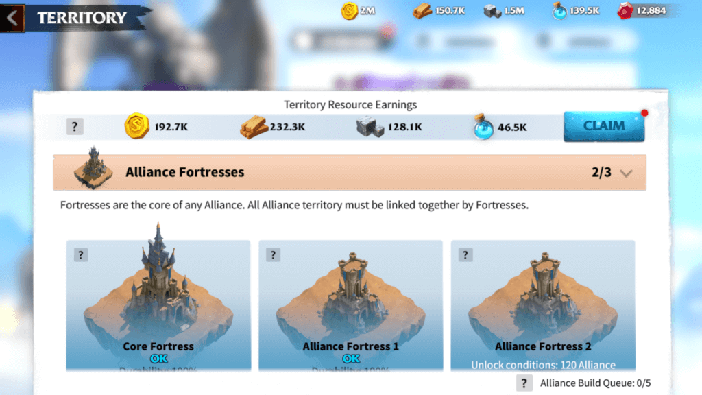 Alliance Territory Rewards