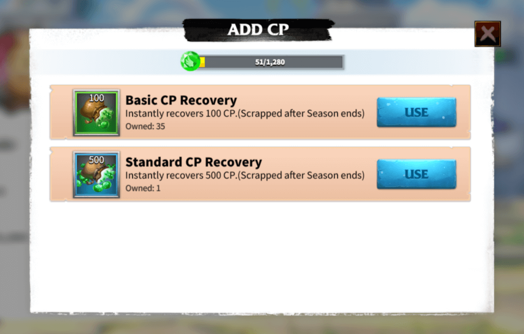 CP Recovery Items