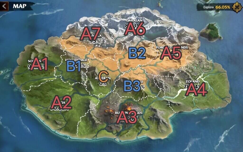 Call of Dragons Season 1 Map