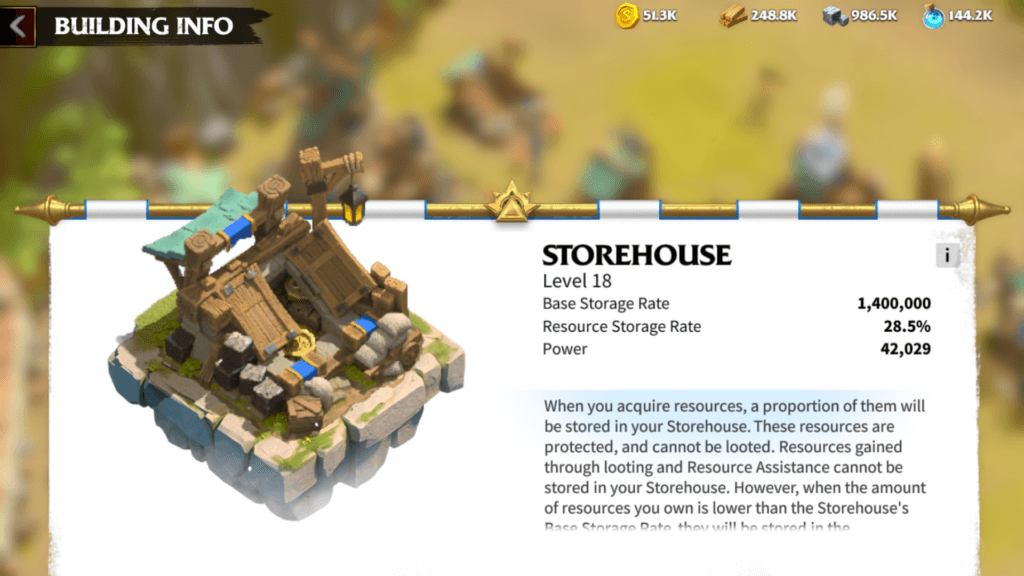 Call of Dragons storehouse