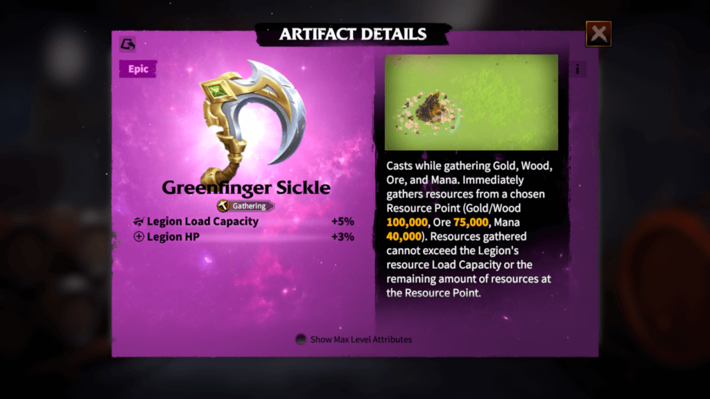 greenfinger sickle artifact