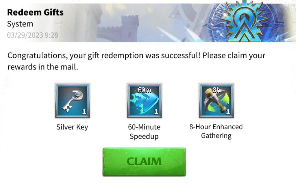 claim Call of Dragons code rewards