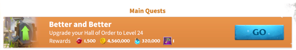 main quest rewards